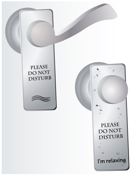 Do Not Disturb sign on door - Vector, Image