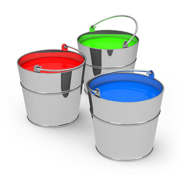 Paint buckets - Photo, image