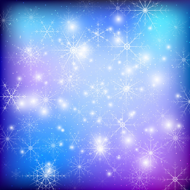 Winter Hintergrund mit Schneeflocken. abstraktes Winterdesign und Website-Vorlage, abstrakter Mustervektor - Vektor, Bild