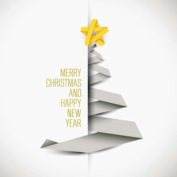 Διάνυσμα απλή κάρτα με το χριστουγεννιάτικο δέντρο - Διάνυσμα, εικόνα