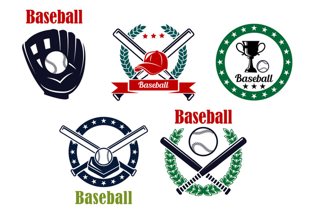 Ensemble d'emblèmes héraldiques de baseball
 - Vecteur, image