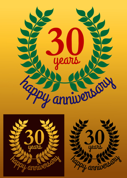 30 años de feliz aniversario corona
 - Vector, Imagen