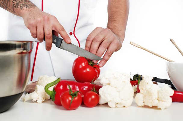 шеф-повар в белой униформе
 - Фото, изображение
