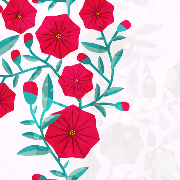 Floral card - Vector, Image
