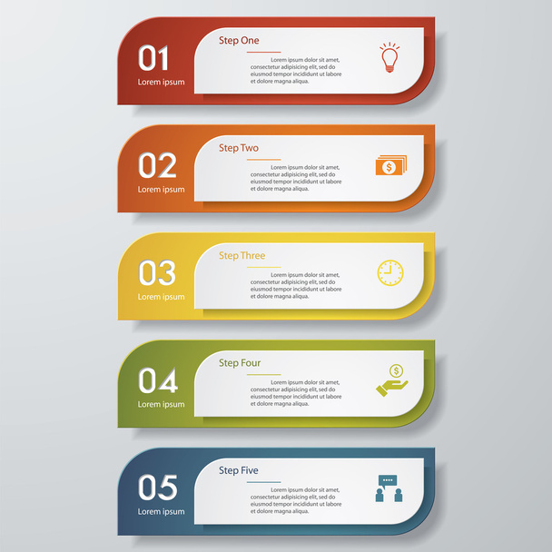 Design clean number banners template Vector. - ベクター画像