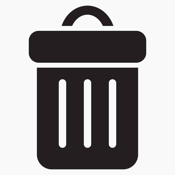 Trash can icon. Delete files. Waste recycling. Vector icon. - Vektor, kép