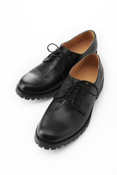 Μαύρο δερμάτινο παπούτσι απομονωθεί - Φωτογραφία, εικόνα