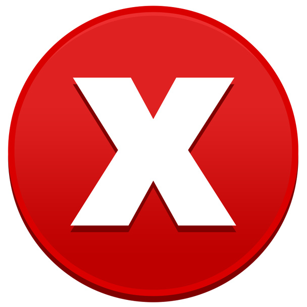 Grande pulsante X rosso
 - Foto, immagini