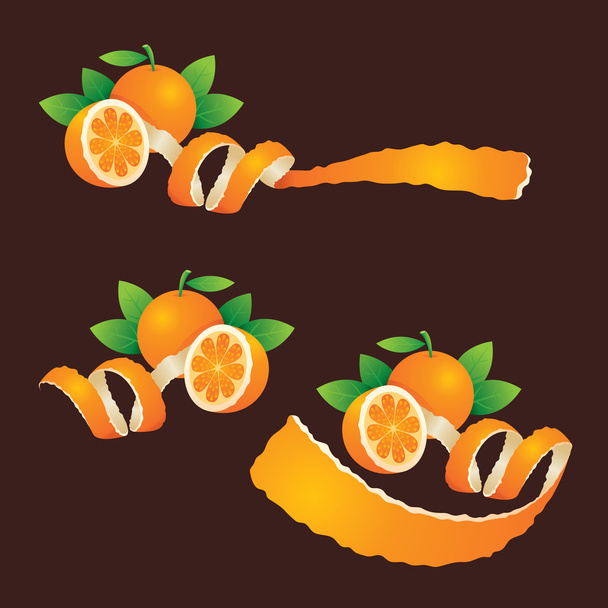Pelar naranja, cinta como
 - Vector, imagen