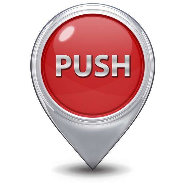 push pointer icon on white background - Photo, Image