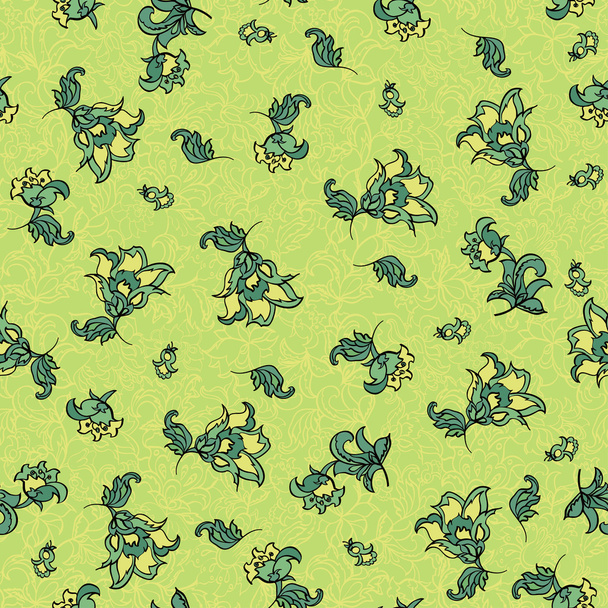 Textile flower pattern - Vector, Image