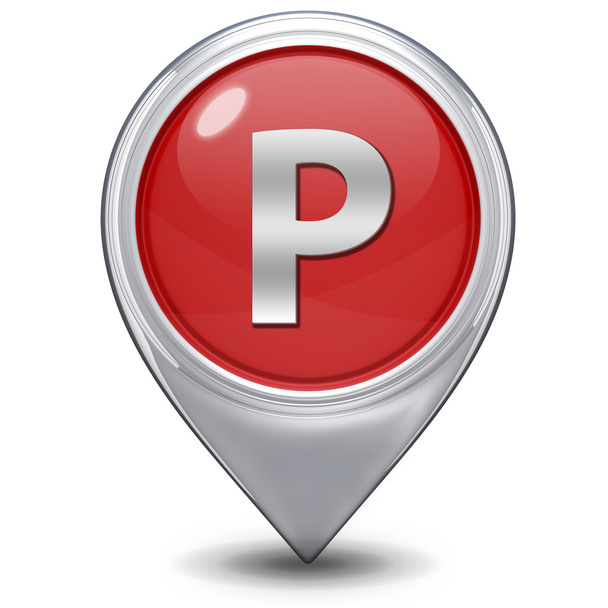 Icône de pointeur de stationnement sur fond blanc
 - Photo, image