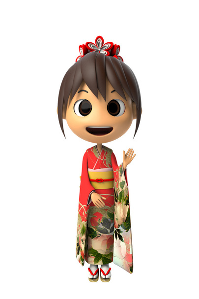 Kimonoa käyttävä nainen
 - Valokuva, kuva