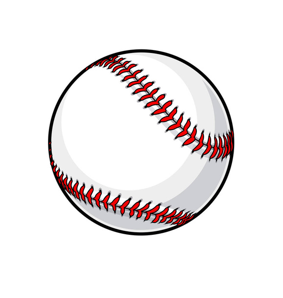 klassieke cartoon honkbal pictogram - Vector, afbeelding