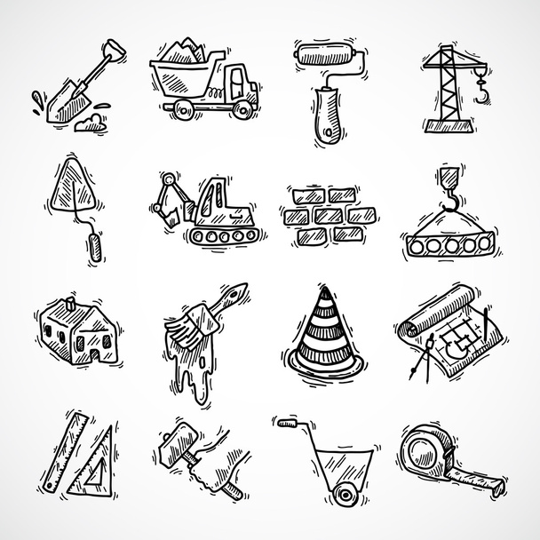 Construction icons set - Vector, Image