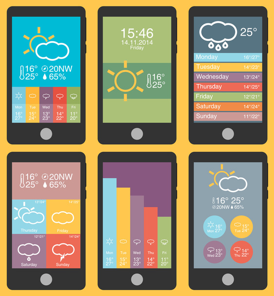 Mobile phone infographics - Vector, Image