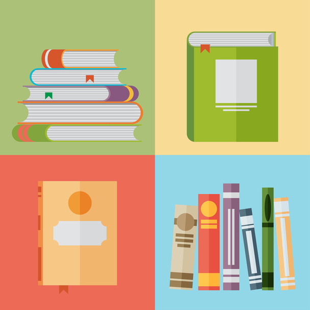 Set of book icons - Vector, Image