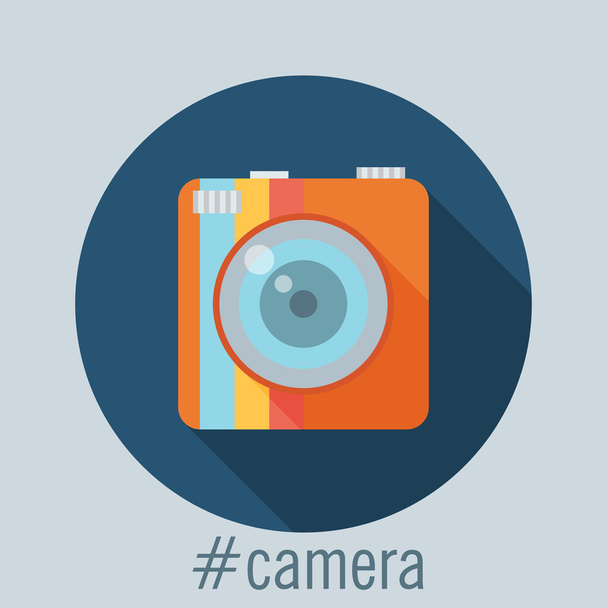 Camera flat icon - Διάνυσμα, εικόνα