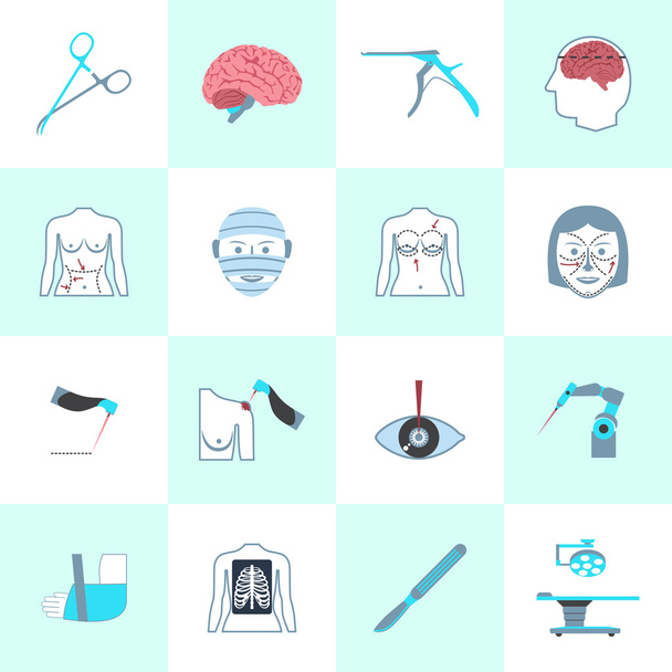 Conjunto de iconos de cirugía
 - Vector, Imagen