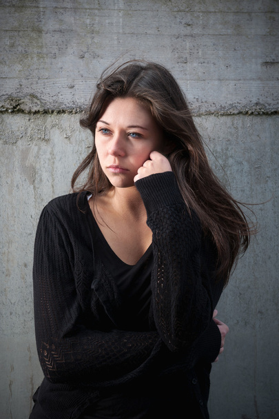 Teenage girl looking thoughtful about troubles  - Foto, Imagen