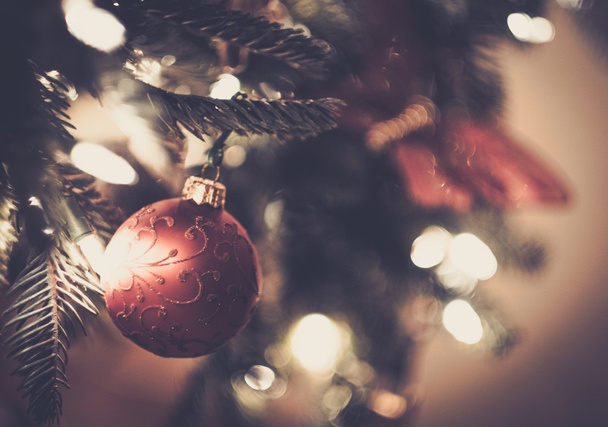 Decorated Christmas tree - Фото, зображення