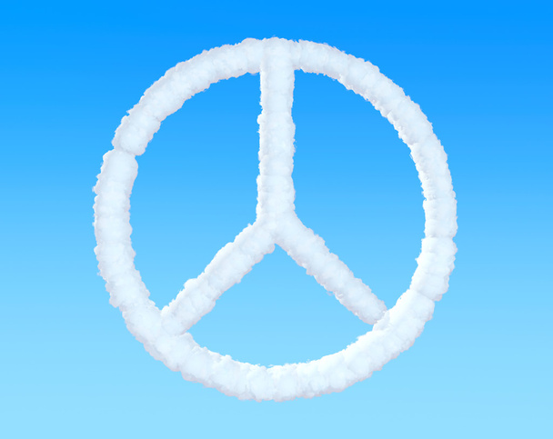 Το σημάδι ειρήνης από σύννεφα - Φωτογραφία, εικόνα