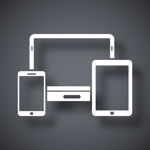 Smartphone, tableta e icono del ordenador portátil
 - Vector, Imagen