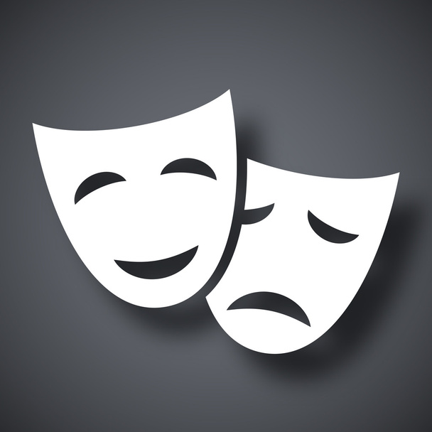 icono de máscaras teatrales
 - Vector, imagen