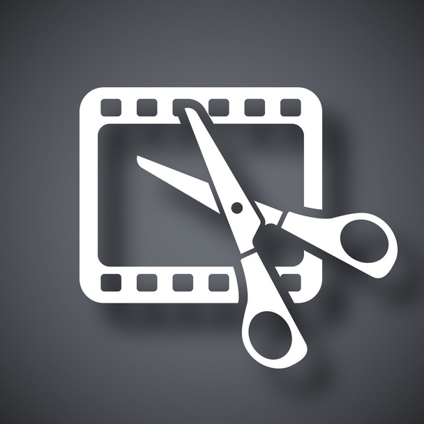 Videóinak szerkesztési ikonra - Vektor, kép