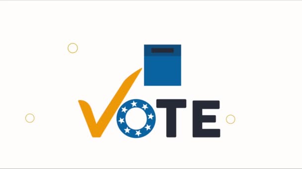vote word in democracy animation ,4k video animated - Кадры, видео