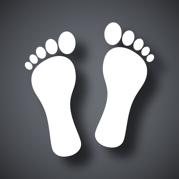 Fußabdruck-Symbol - Vektor, Bild