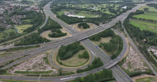 The Lunetten Junction is a Dutch traffic interchange for the connection of the A12 and A27 motorways .It is located near Lunetten, a district of Utrecht . - Video