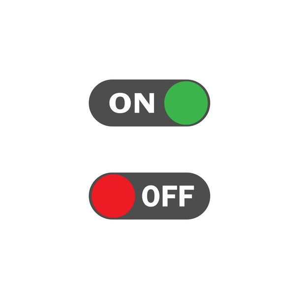 Switch on or off. Dark and day mode. Switcher on device to control mode. Sliding element.Toggle to enable or disable. Vector graphics. - Vektor, obrázek