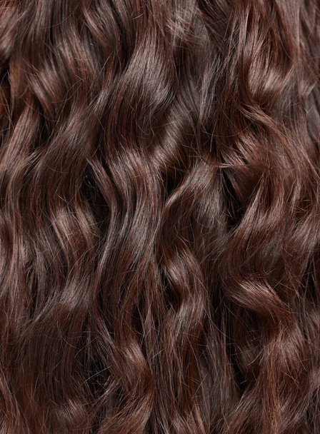 Never let anyone dull your curls. Closeup shot of long curly brunette hair - Foto, Imagem