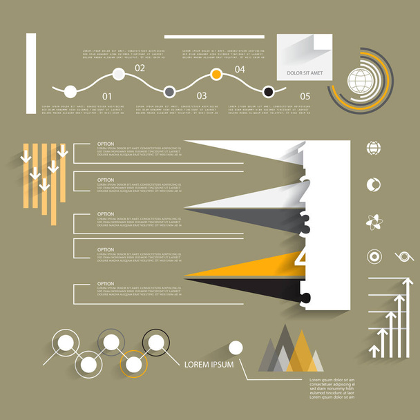 Set of infographic elements, vector illustration - Wektor, obraz