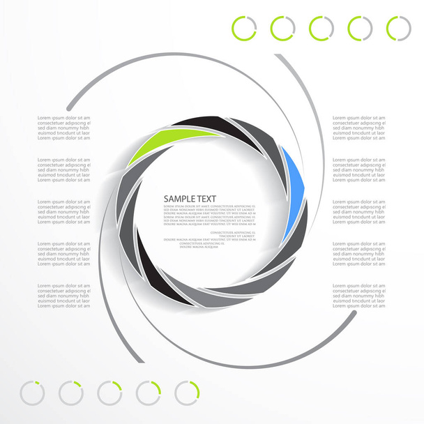 Template for your project, flat design, business infographic set - Vetor, Imagem
