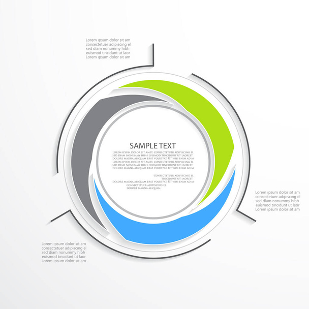 Modern infographic template, minimal design, vector illustration - Διάνυσμα, εικόνα