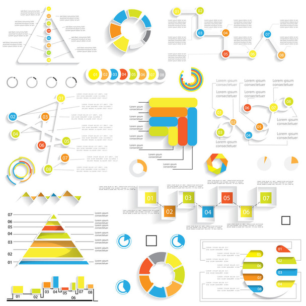 Elements for graphics and diagrams, infographic templates - Vector, afbeelding