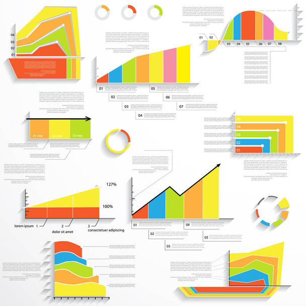 Graphics, diagrams, infographic elements - Vector, Image