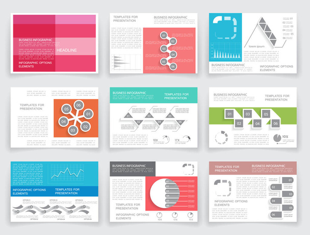 Brochure design in modern business style, templates for presenta - Vector, afbeelding