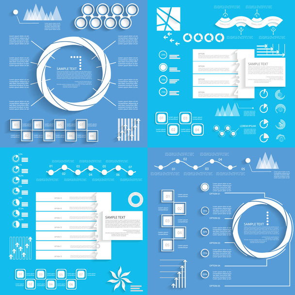 Business infographics design, templates for presentation - Vector, afbeelding
