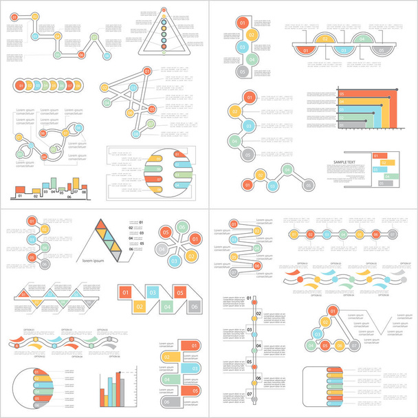 Different elements for infographics - Vector, afbeelding