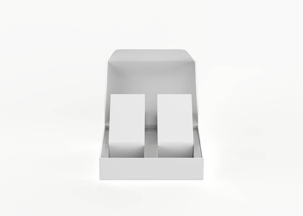 Коробка з чайними коробками Макет ізольовано на білому тлі. 3d ілюстрація
 - Фото, зображення