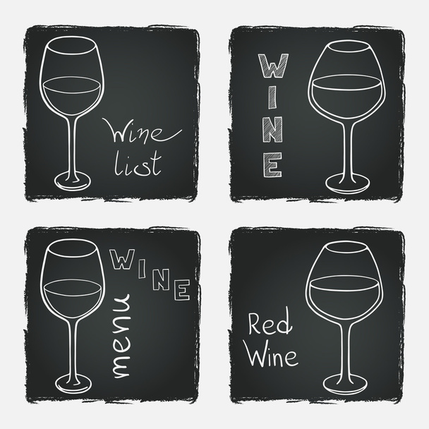 Brýle na červené a bílé víno - Vektor, obrázek