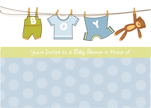 Tarjeta de anuncio de baby boy shower
 - Foto, imagen
