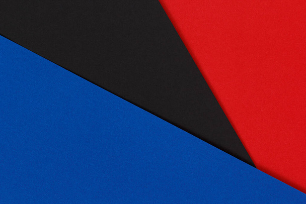 Black, blue and red color paper background - Photo, Image