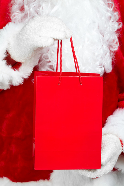 Christmas  Santa Claus with Shopping bag - Foto, afbeelding