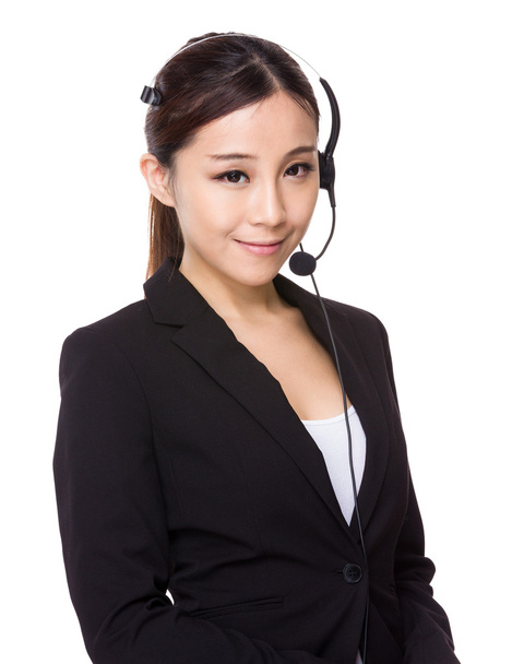 Asiático operador de call center feminino
 - Foto, Imagem