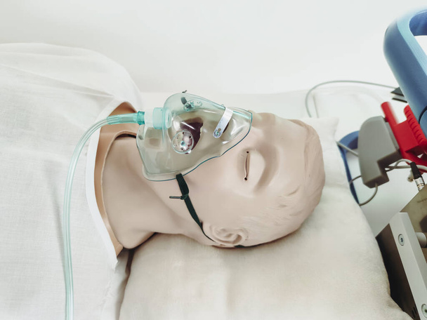 artificial pulmonary ventilation, ventilator machines in hospital, plastic figure, photo - Fotó, kép
