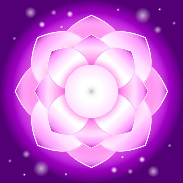 Magic Lotus kukka - Vektori, kuva